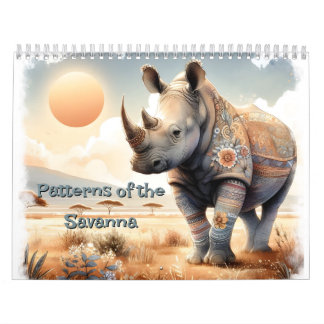 Calendrier Motifs des Prairies de la Savanna