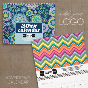 Calendrier Motifs Féminins Chic - Cadeau de Logo d'Entreprise