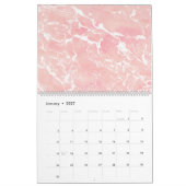Calendrier motifs modernes, sobres et élégants en marbre (Jan 2027)