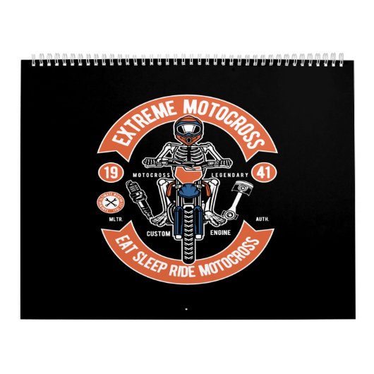 Calendrier motocross extrême dormir motocross (Protection)