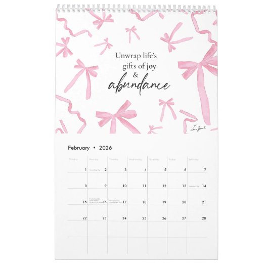 Calendrier Mots et citations d'art canadiens d'inspiration (Feb 2026)