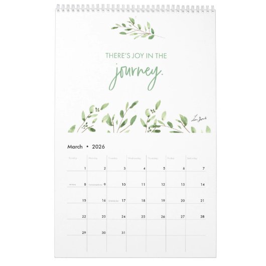 Calendrier Mots et citations d'art canadiens d'inspiration (Mar 2026)