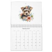 Calendrier Mouchetons mignons Aquarelle Fleur (Jan 2027)