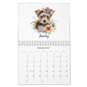 Calendrier Mouchetons mignons Aquarelle Fleur (Jan 2027)