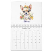 Calendrier Mouchetons mignons Aquarelle Fleur (Feb 2027)