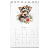 Calendrier Mouchetons mignons Aquarelle Fleur (Jan 2027)
