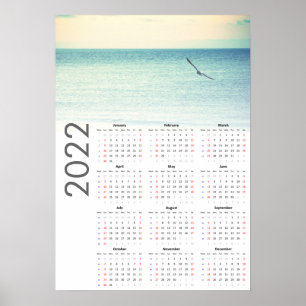 Calendrier Mouette 2022 Poster - dimanche en premi
