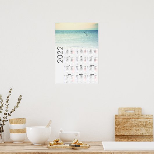 Calendrier Mouette 2022 Poster - Lundi en premier (Cuisine)