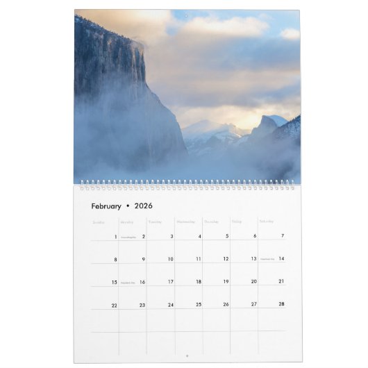 Calendrier Mountains (Feb 2026)