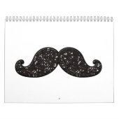 CALENDRIER MOUSTACHE DE PARTIES SCINTILLANTES DE NOIR (Protection)