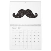 CALENDRIER MOUSTACHE DE PARTIES SCINTILLANTES DE NOIR (Feb 2027)