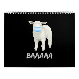 Calendrier mouton de masque Mouflon drôle avec masque facia