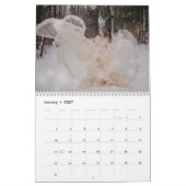 Calendrier moyen de deux pages, blanc (Jan 2027)