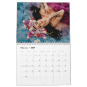 Calendrier moyen de deux pages, blanc (Feb 2027)
