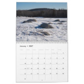 Calendrier moyen de deux pages, calendrier blanc (Jan 2027)