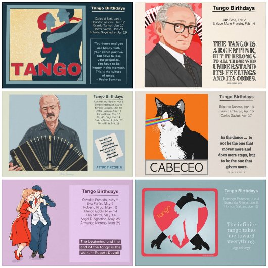 Calendrier Moyenne de deux pages SEULEMENT 2025 Tango Art et