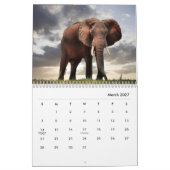 Calendrier mur des éléphants (Mar 2027)