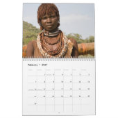 Calendrier Mur des visages africains (Feb 2027)