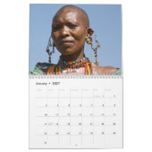 Calendrier Mur des visages africains (Jan 2027)