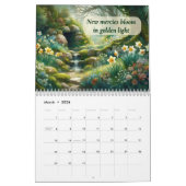 Calendrier Mur floral inspirant Saisons d'Espoir 2026 (Mar 2026)