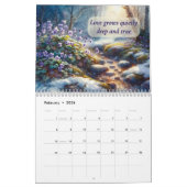 Calendrier Mur floral inspirant Saisons d'Espoir 2026 (Feb 2026)