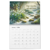 Calendrier Mur floral inspirant Saisons d'Espoir 2026 (Jan 2026)