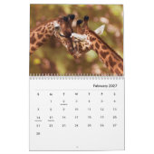 Calendrier mur Giraffes (Feb 2027)