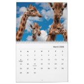 Calendrier mur Giraffes (Mar 2026)