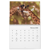 Calendrier mur Giraffes (Feb 2026)