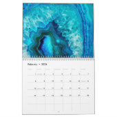 Calendrier Mur moderne bleu turquoise élégant (Feb 2026)