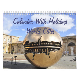 Calendrier mur personnalisé - Villes du monde