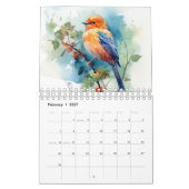 Calendrier Muraille mensuelle de l'arbre fruitier d'oiseaux a (Feb 2027)