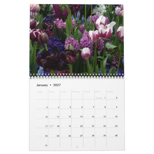 Calendrier Mural 0 Tulip Art (Jan 2027)