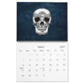 Calendrier Mural [100] Crâne humain argenté (Mar 2027)