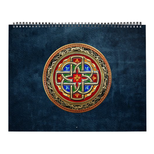Calendrier Mural [100] Croix celtique [Or+Émail] (Protection)