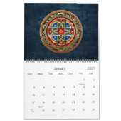 Calendrier Mural [100] Croix celtique [Or+Émail] (Jan 2027)
