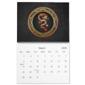 Calendrier Mural [100] Dragon chinois d'or Fucanglong (Mar 2026)