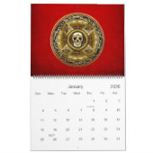 Calendrier Mural [100] Mictlantecuhtli - Dieu de la mort aztèque (Jan 2026)