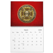 Calendrier Mural [100] Mictlantecuhtli - Dieu de la mort aztèque (Mar 2026)