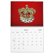 Calendrier Mural [100] Prince-Princesse King-Queen Royal Crown (Mar 2026)
