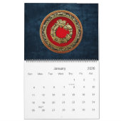 Calendrier Mural [100] Serpent Dieu Quetzalcoatl [Or] (Jan 2026)