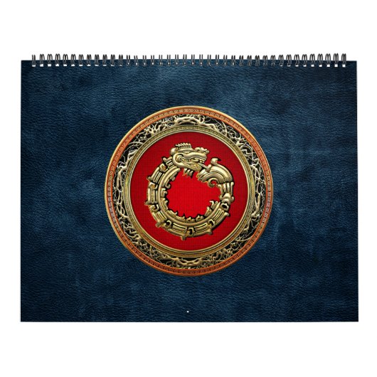 Calendrier Mural [100] Serpent Dieu Quetzalcoatl [Or] (Protection)