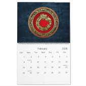 Calendrier Mural [100] Serpent Dieu Quetzalcoatl [Or] (Feb 2026)