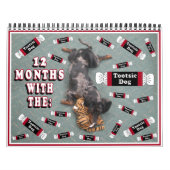 Calendrier Mural 12 mois avec le chien de tootise (Protection)