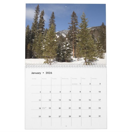 Calendrier Mural 12 Mois de Photos des Saisons, 8e édition (Jan 2026)