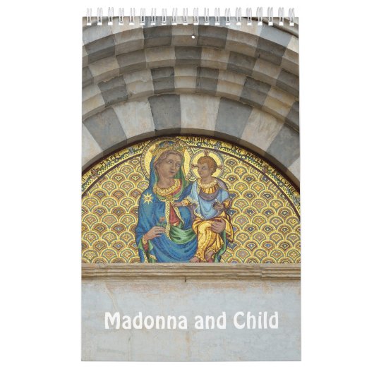 Calendrier Mural 12 mois Vierge et Enfant (Protection)