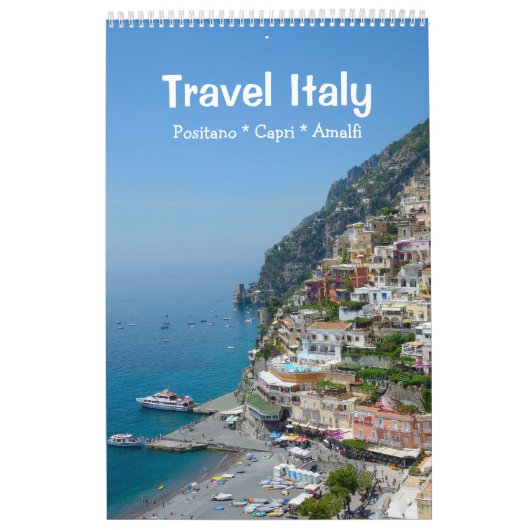 Calendrier Mural 12 mois Voyage Italie (Protection)