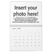 Calendrier Mural 14 Photo avec couverture complète - Personnalisée (Jan 2026)