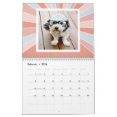 Calendrier Mural 17 Modèle photo avec Motif moderne (Feb 2026)