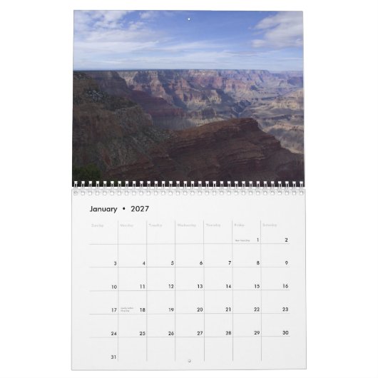 Calendrier Mural 18 Mois Grand Canyon 2015-16 (Jan 2027)